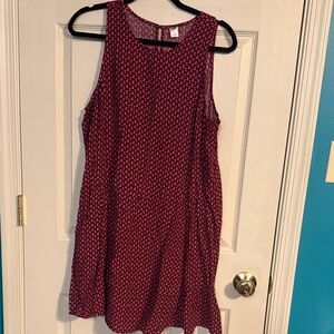 Old Navy Maroon Patterned Mini Dress